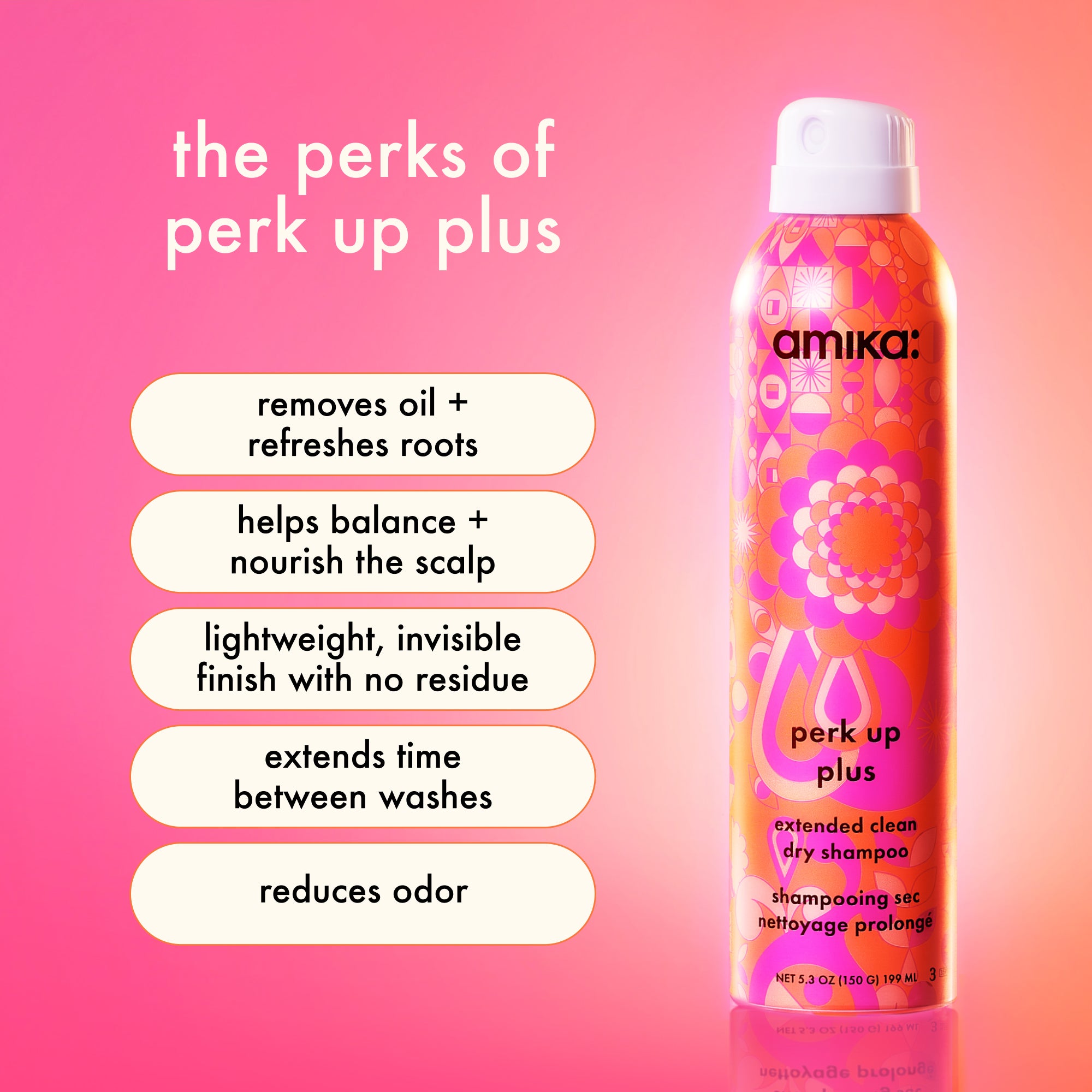 refresh. prep + mist set amika:aura hair + body mist. perk up plus dry shampoo. superfruit star styling oil - Image 7