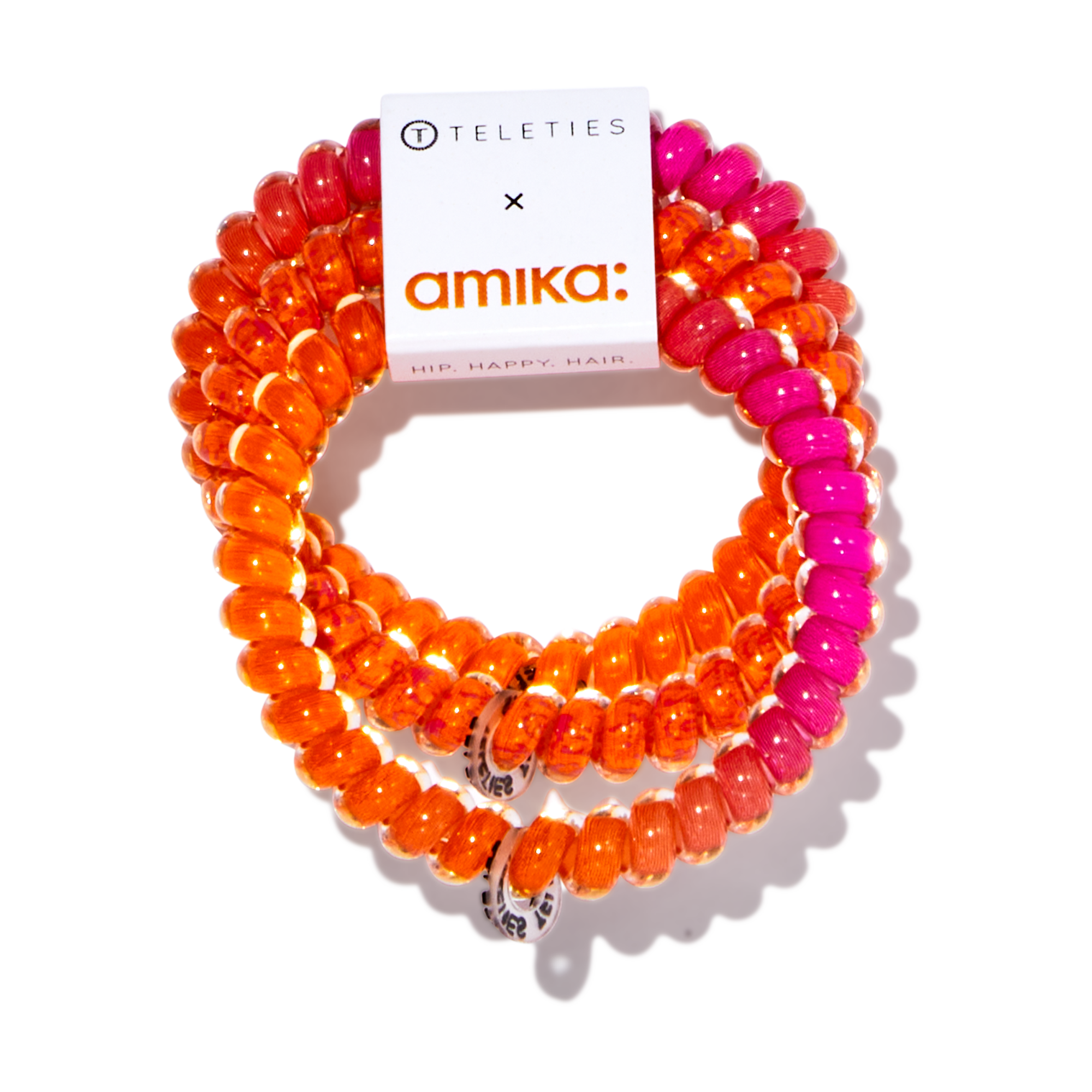 amika x TELETIES necessities set 3 pc hair ties. clip. essentials bag + perk up plus - Image 3